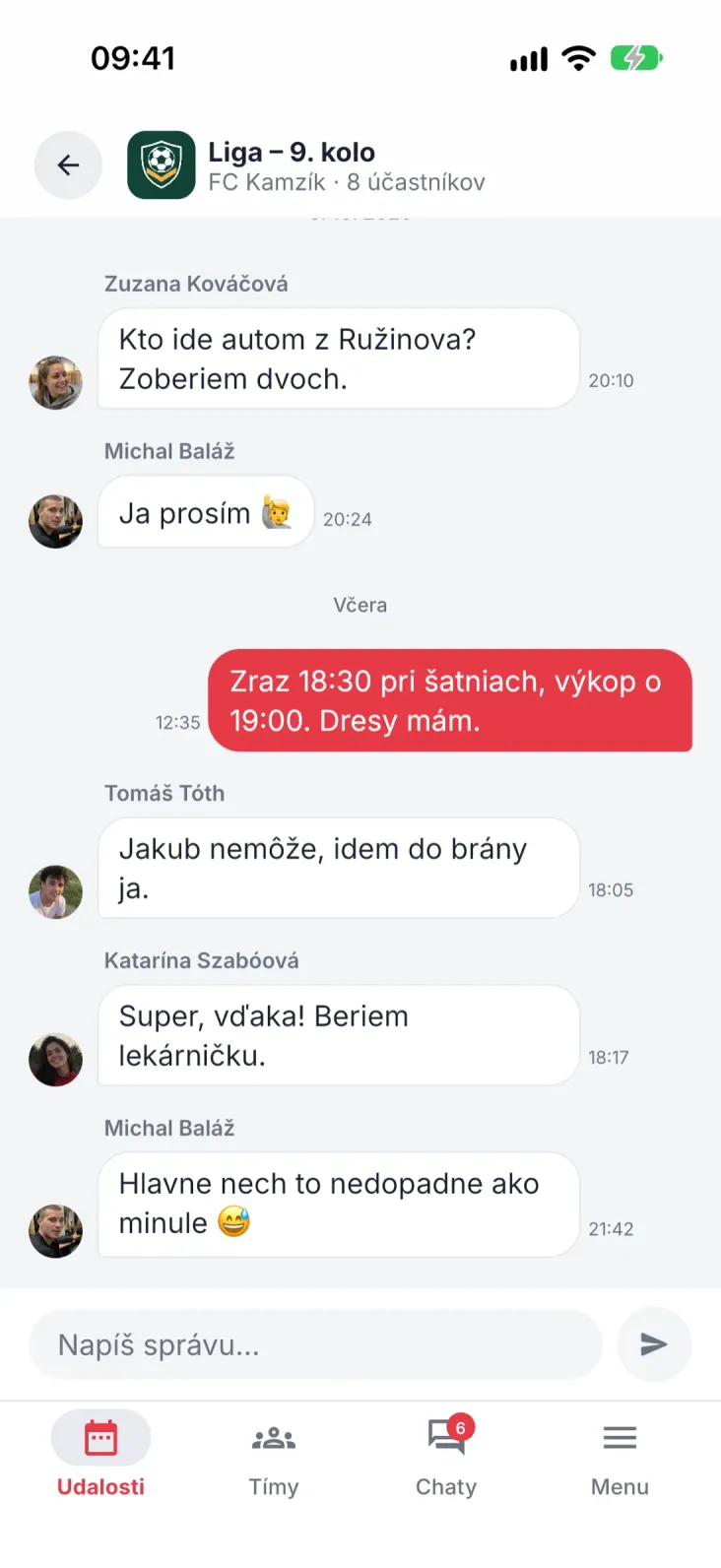 Chat pri každej akcii. Dohoda zostane tam, kam patrí.